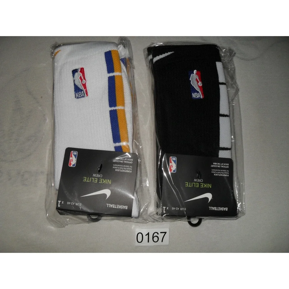 Nike NBA Elite Crew Socks ATL Hawks GS Basketball Official On-Court Large 2 Pair